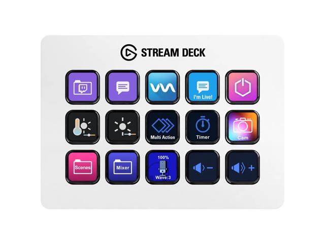 Elgato - Stream Deck MK.2 Full-size Wired USB Keypad with 15 Customizable LCD keys and Interchangeable Faceplate - White - image 4