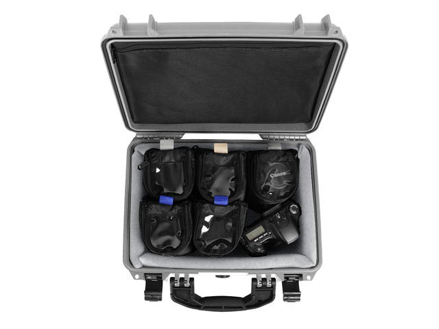 Porta Brace PB-24LENS46P Hard Case with 6x 4' Padded Lens Cups for DSLR Camera