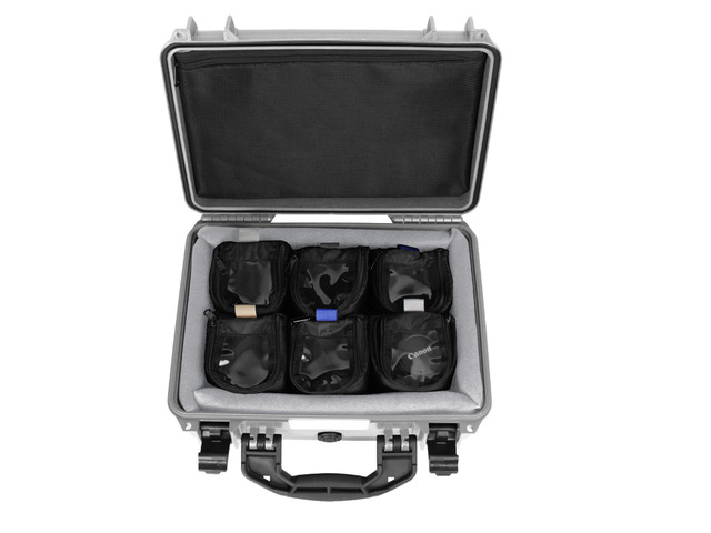 Porta Brace PB-24LENS46P Hard Case with 6x 4' Padded Lens Cups for DSLR Camera