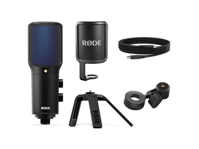 RØDE - NT-USB+ Wired Condenser Microphone with USB Type-C - Black/Blue - image 3