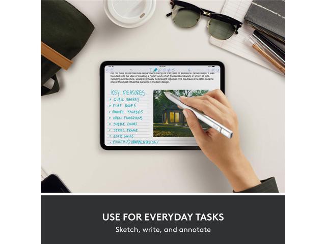Logitech - Crayon Digital Pencil for All Apple iPads (2018 releases and later) with USB-C ports - Silver - image 4
