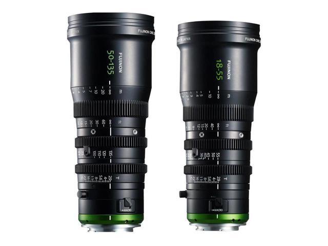 fujinon mk 18-55mm t2.9 lens, sony e-mount mk 50-135mm t2.9 lens, sony e-mount