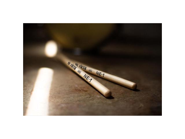 Vic Firth American Classic NE-1 Series Drumstick, US Hickory, Lacquer, Pair #NE1