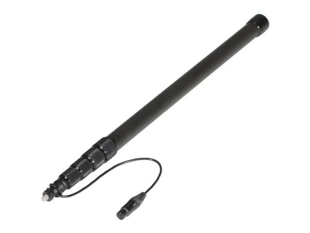 K-Tek 2'.2' to 8'.9' 5-Section Carbon Fiber 'Traveler' Avalon Series Boom Pole with XLR Coiled Cable, Bottom Exit