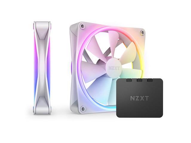 NZXT F140RGB Duo - 140mm Dual-sided RGB Fan - Twin Pack (White) w/RGB Controller