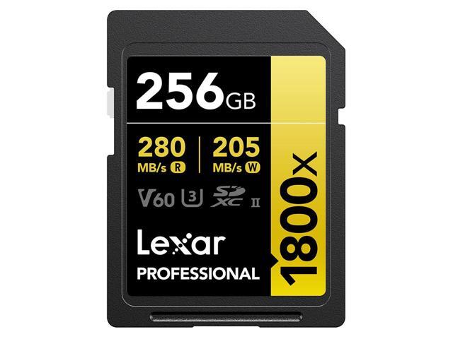 Lexar GOLD Series Professional 1800x 256GB UHS-II SDXC Memory Card, 5-Pack