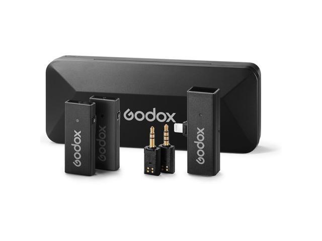 Godox MoveLink Mini 2.4GHz Lightning Wireless Microphone Kit 2, Classic Black