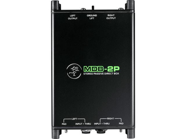 Mackie MDB-2P Passive Stereo Direct Box With 20' Heavy Duty XLR Microphone Cable