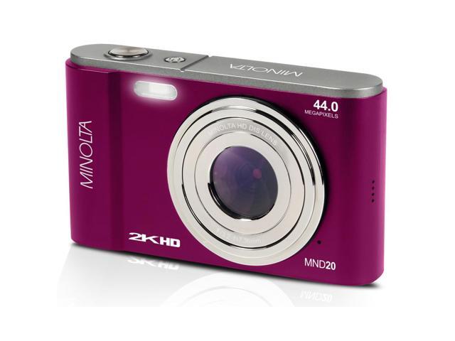 Minolta Minolta MND20 44 MP 2.7K Ultra HD Digital Camera (Magenta) With Slinger Camera case
