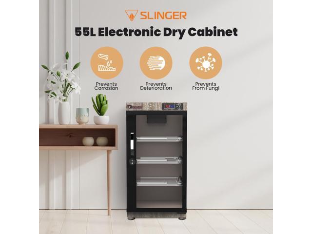 Slinger 55L Electronic Dry Cabinet with Combination Lock, Oak