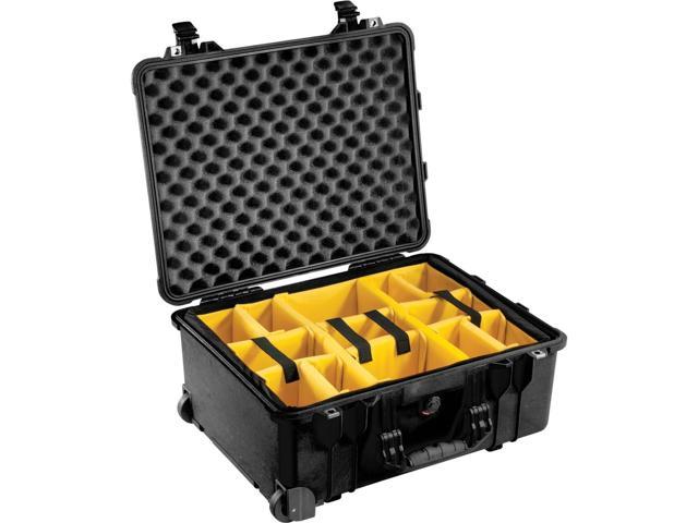Photos - Camera Bag Pelican  015600-0040-110 - 1564 Hard Case Black Dividers Wheels 20.37x15. 