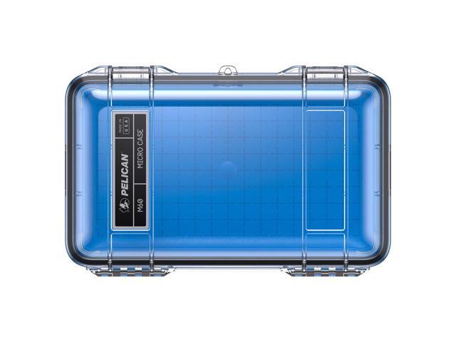 Pelican M60 Waterproof Hard Micro Case, Large, Clear/Blue #M600-0260-100