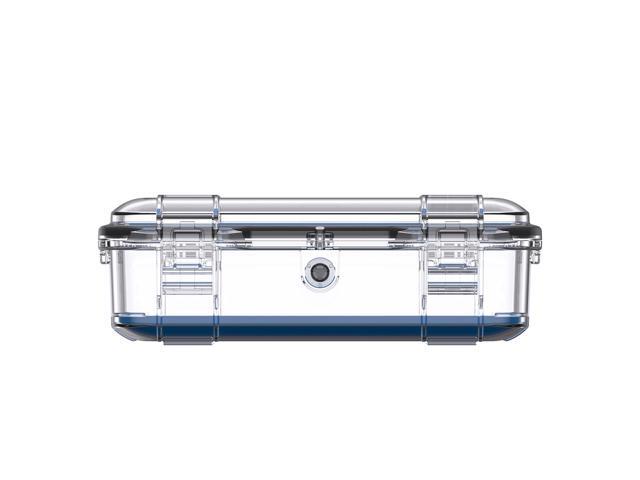 Pelican M60 Waterproof Hard Micro Case, Large, Clear/Blue #M600-0260-100