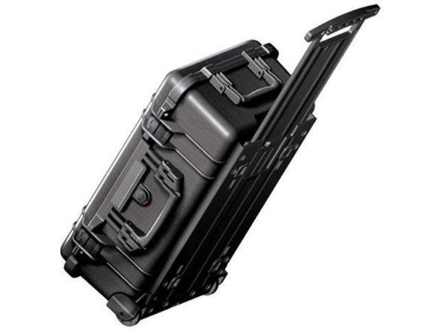 Pelican 1510 Carry On Case with Yellow and Black Divider Set and Wheels, Black
