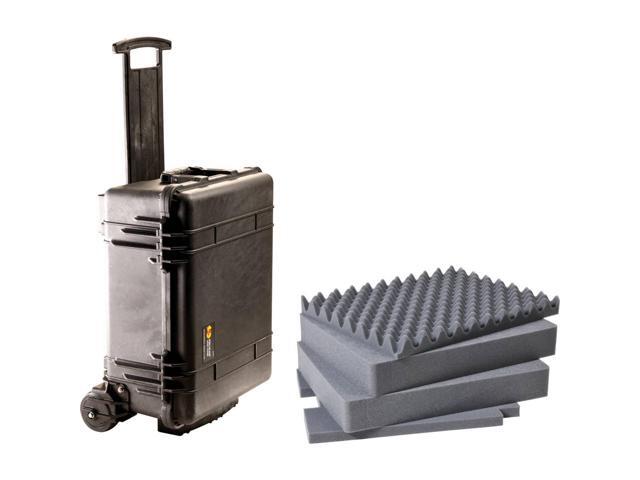 Pelican 1560M Case and Mobility Kit with Foam, Black #015600-0009-110