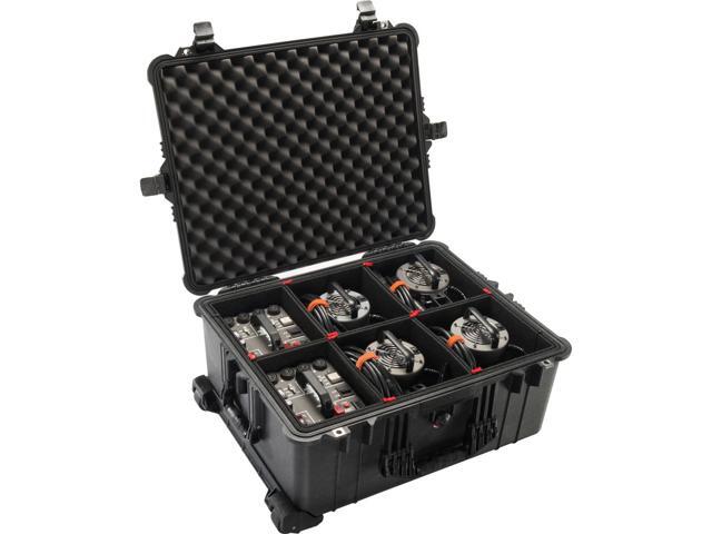 Pelican 1610 Watertight Hard Case with TrekPak Divider System, Black