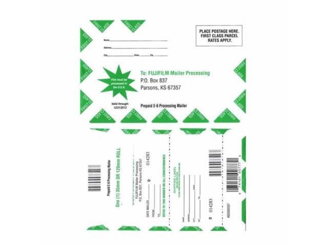 Fujifilm 35mm Slide Film Mailer for 36 Exposure, 5 Pack #01000455