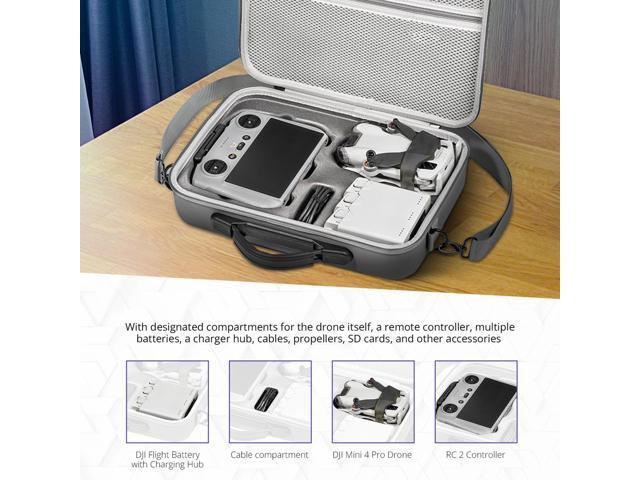 Aries Carrying Case for DJI Mini 4 Pro Fly More Combo / Mini 3 & Mini 3 Pro, Gray