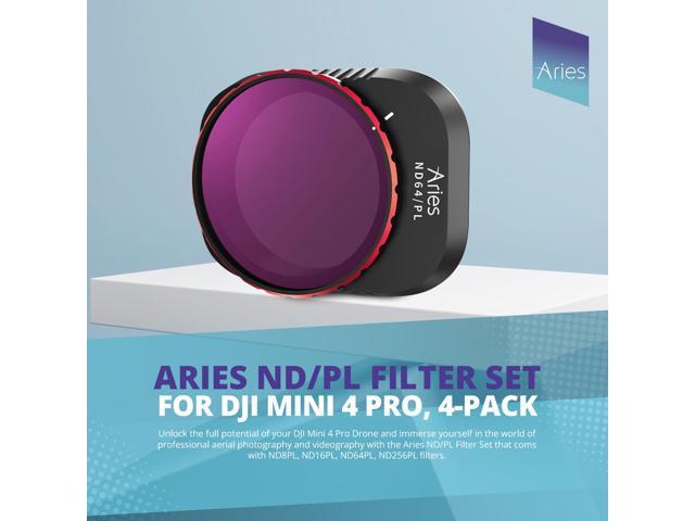 Aries ND/PL Filter Set for DJI Mini 4 Pro Drone, 4-Pack