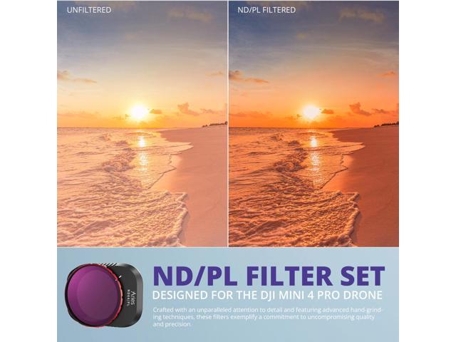 Aries ND/PL Filter Set for DJI Mini 4 Pro Drone, 4-Pack