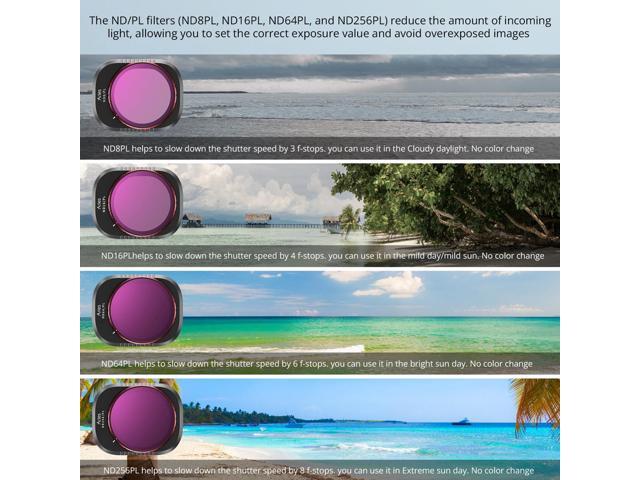 Aries ND/PL Filter Set for DJI Mini 4 Pro Drone, 4-Pack