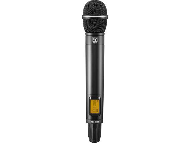 Electro-Voice RE3-HHT Handheld Transmitter, ND76-RC3 Microphone Head, 488-524MHz