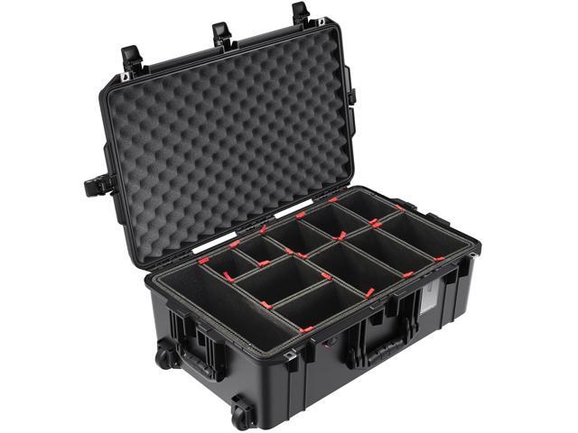 Pelican 1595 Air Wheeled Waterproof Hard Case with TrekPak Divider System, Black