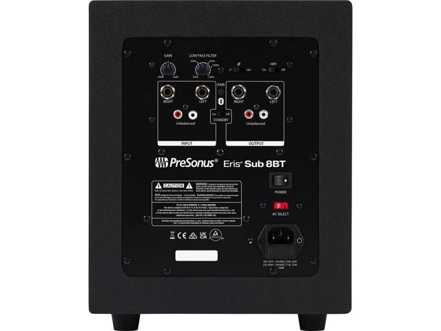 PreSonus Eris Sub 8BT 8' 100W Compact Bluetooth Active Studio Subwoofer, Black
