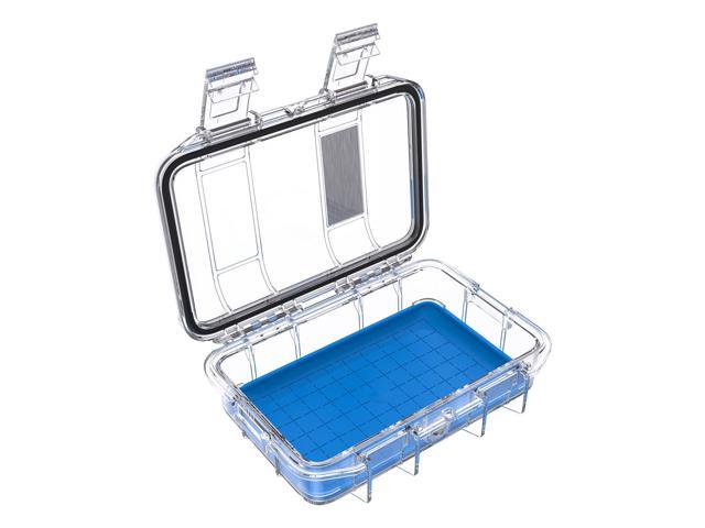 Pelican M40 Waterproof Hard Micro Case, Small, Clear/Blue #M400-0260-100