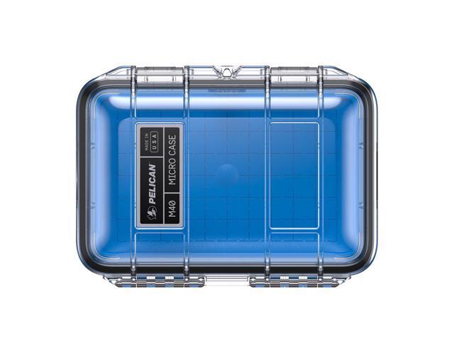 Pelican M40 Waterproof Hard Micro Case, Small, Clear/Blue #M400-0260-100