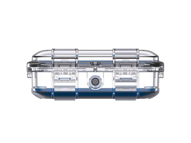 Pelican M40 Waterproof Hard Micro Case, Small, Clear/Blue #M400-0260-100