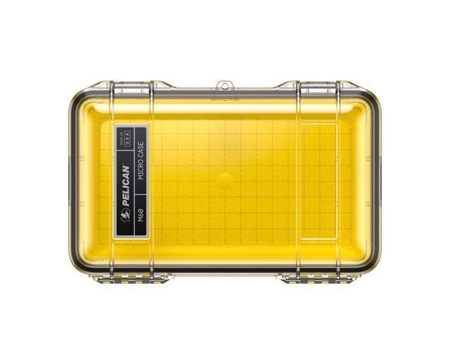 Pelican M60 Waterproof Hard Micro Case, Large, Clear/Yellow #M600-0270-100