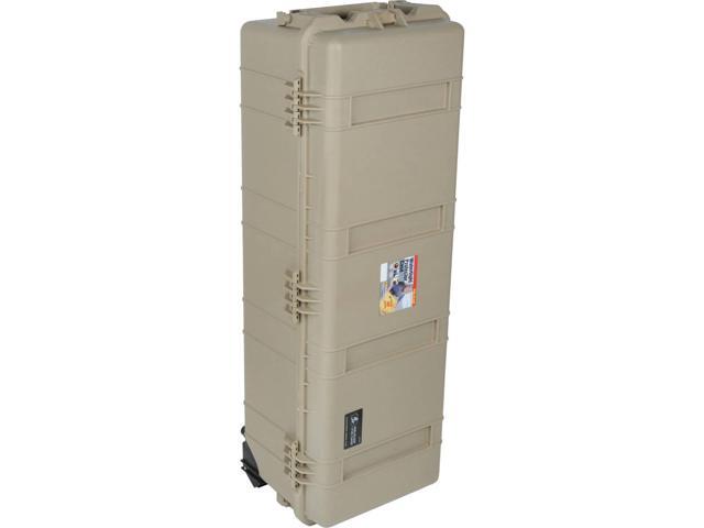 Pelican 1740 Transport Long Case with Foam, 9.57' Bottom Depth, Desert Tan