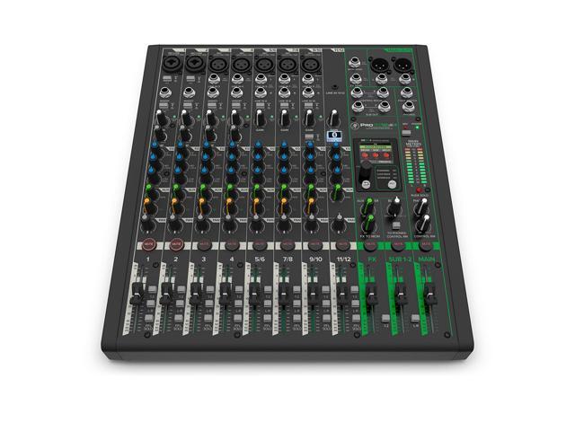 Mackie ProFX12v3+ 12-Channel Bluetooth Analog Mixer with Enhanced FX, Bundle with TAPH100 Headphones and 2x 25' 3-Pin XLR Microphone Cable