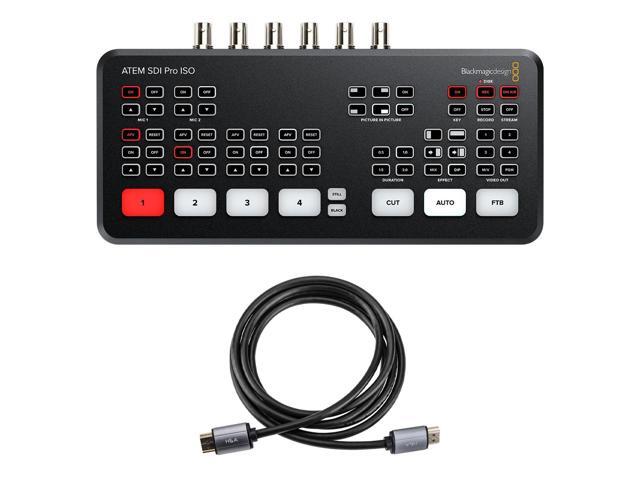 Blackmagic Design ATEM SDI Pro ISO Live Production Switcher, w/6' HDMI 2.0 Cable