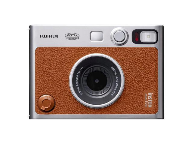 Fujifilm Instax Mini Evo Instant Film Camera, Brown + Essentials Kit