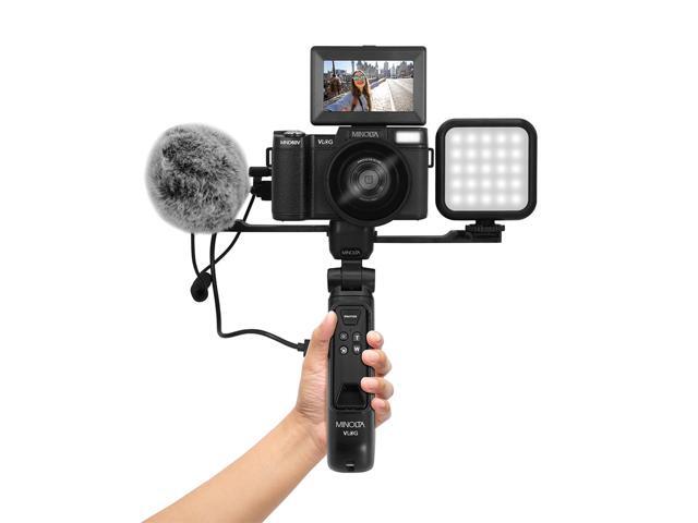 Minolta - VLOG MND60V 64.0 Megapixel 4K Video Digital Camera Kit for Content Creators and Vloggers - Black - image 9