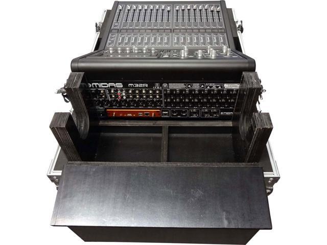 ProX XS-MIDM32RDHW ATA-300 Style Gig Ready Flight Road Case with Doghouse and Wheels for Midas M32R Mixing Studio Digital Mixer Console