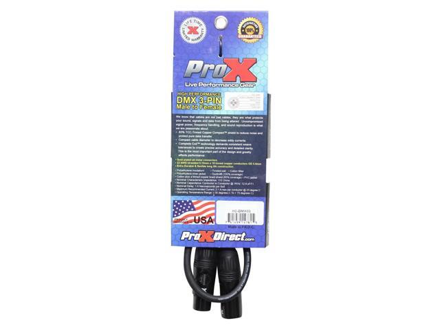ProX XC-DMX03 3 Ft. DMX Male 3-Pin to DMX Female 3-Pin High Performance Cable