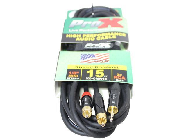 ProX XC-CMR15 15 1/8 (3.5mm) TRS to Dual RCA-M High Performance Audio Cable - image 3