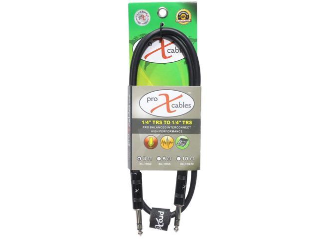 ProX XC-TRS03 3 Ft. Balanced 1/4' TRS-M to TRS-M High Performance Audio Cable