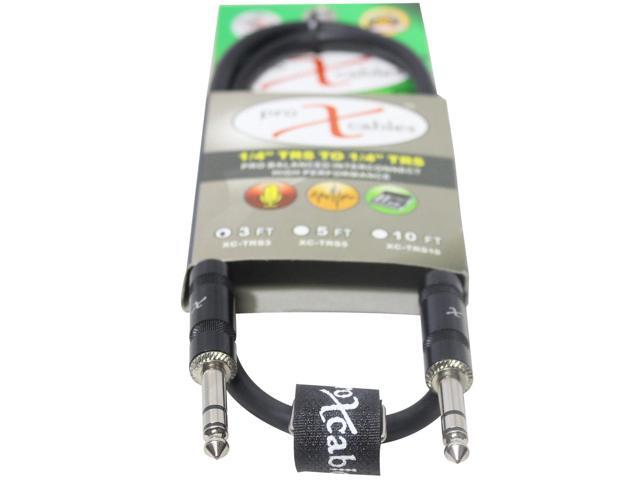 ProX XC-TRS03 3 Ft. Balanced 1/4' TRS-M to TRS-M High Performance Audio Cable