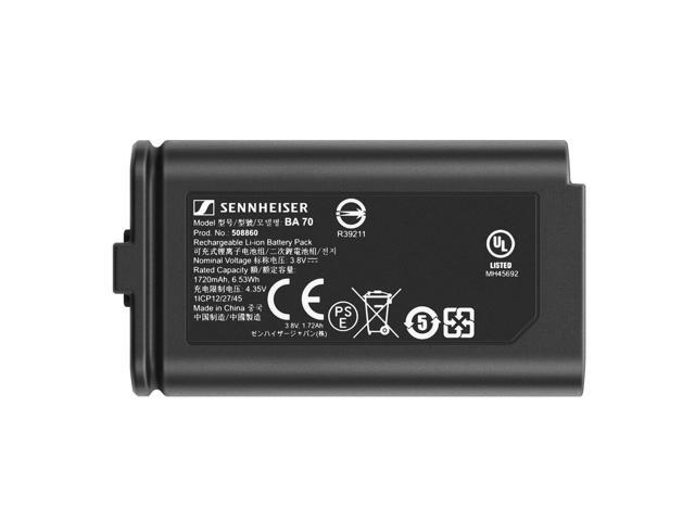 Sennheiser BA 70 Rechargeable Battery Pack for EW-D Bodypack and Handheld Transmitters