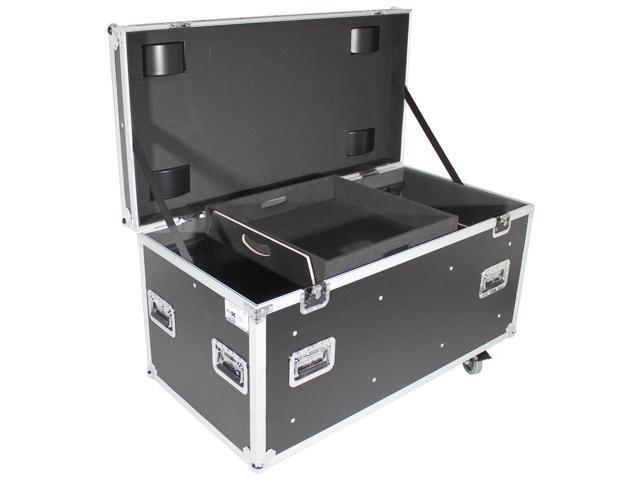 ProX XS-UTLD1 Large Utility Case with Divider and 4' Caster Wheels