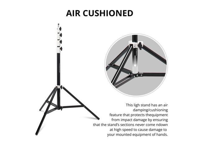 Flashpoint Pro Air-Cushioned Heavy-Duty Light Stand (White, 9.5') #FP-S-9-WH-V2