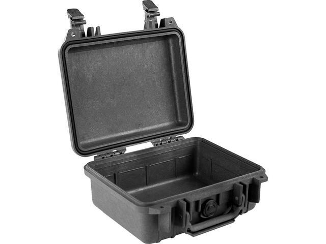 Pelican 1200 Watertight Mini-S Hard Case, with 1200PF Panel Frame Kit, Black