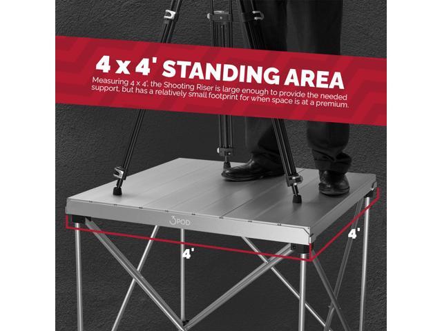 3Pod Portable Medium Duty Shooting Riser, 4x4'