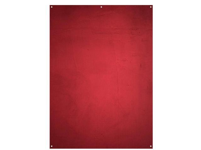 Westcott X-Drop Matte Vinyl Backdrop, Aged Red Wall, 5x7'