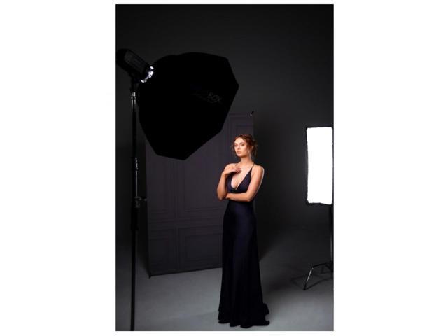 Westcott X-Drop Matte Vinyl Backdrop, Dark Wall Molding, 5x7'