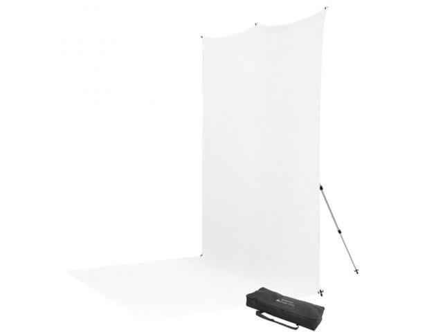 Westcott 8x13' X-Drop Pro Wrinkle-Resistant Backdrop Kit with Stand, High-Key White Sweep